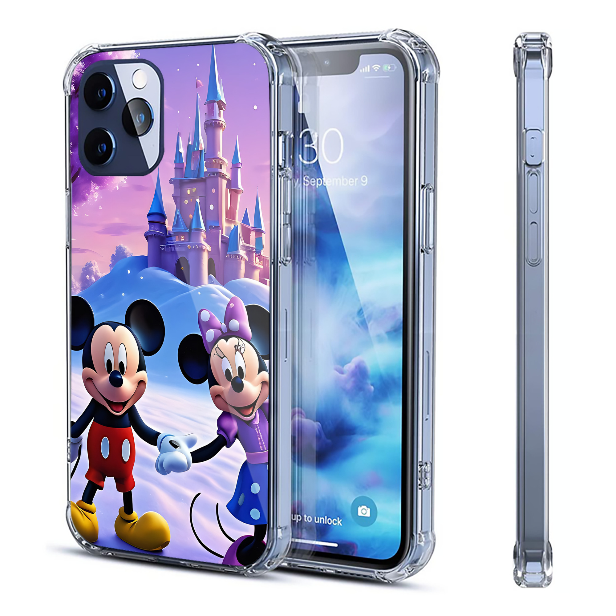 ミッキーマウス Mickey Mouse 【iPhone 12シリーズ対応】透明スマホケース（クリアソフトケース）